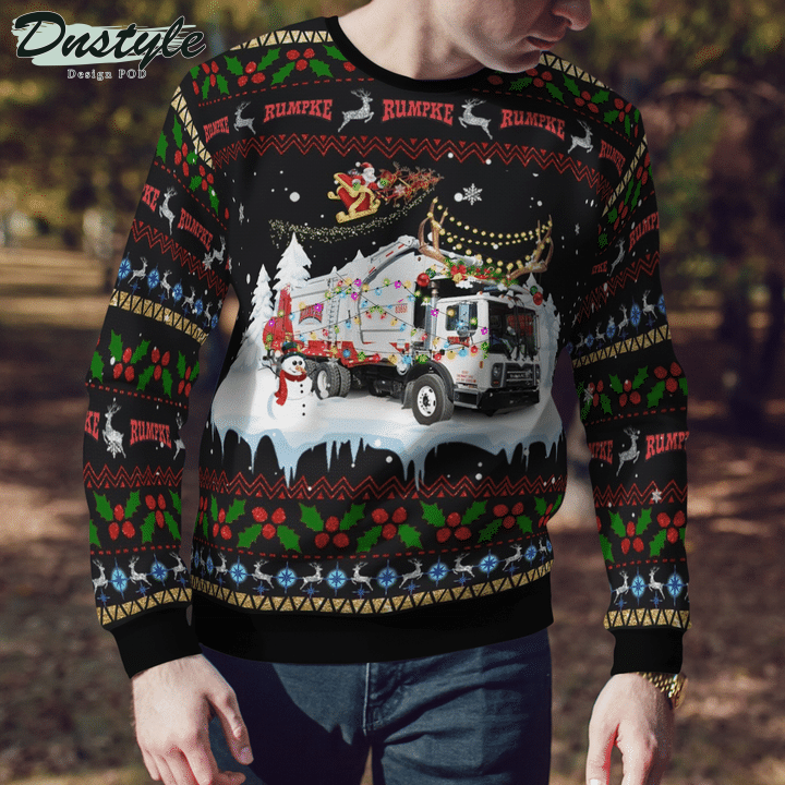 Rumpke Waste & Recycling Ugly Merry Christmas Sweater