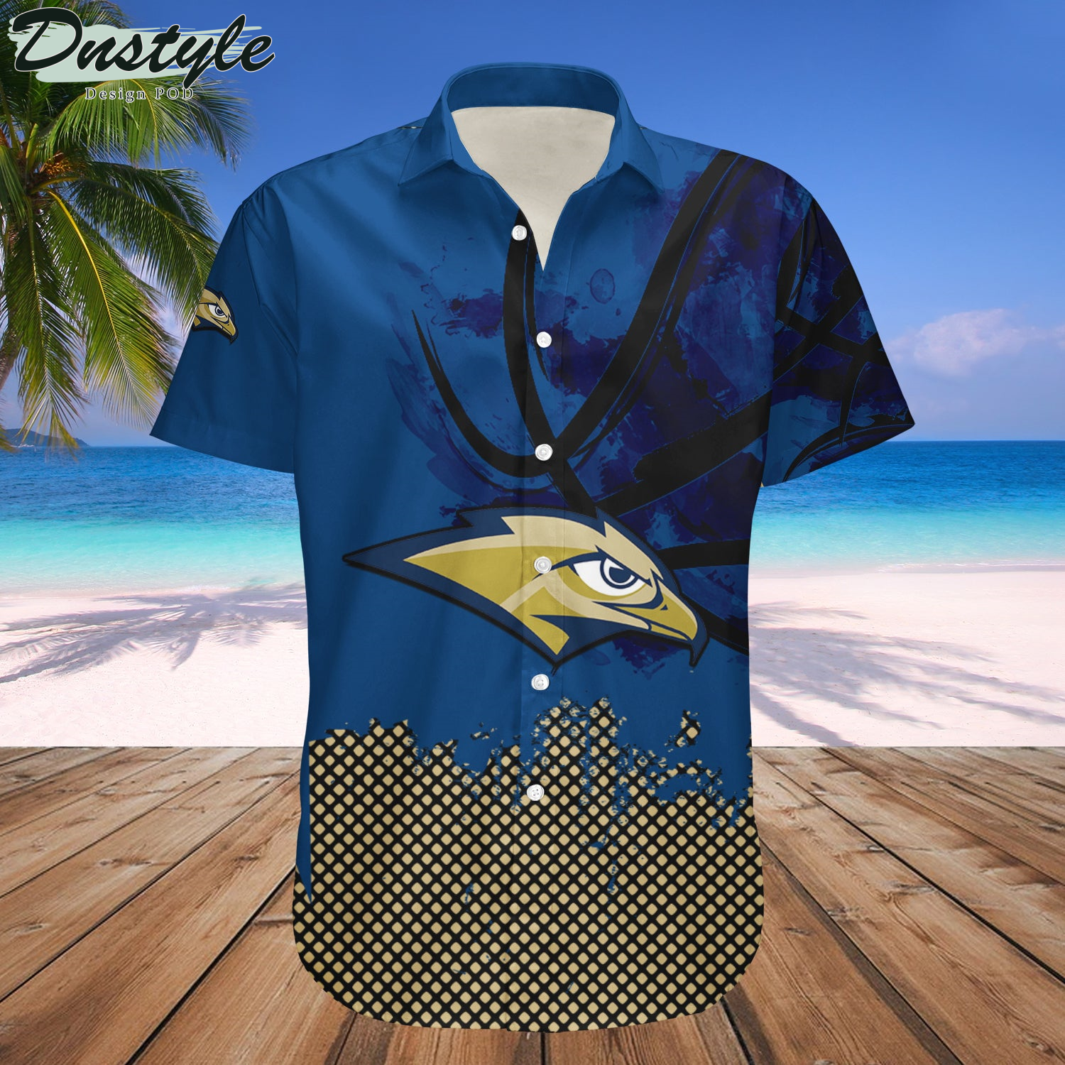 Oral Roberts Golden Eagles Basketball Net Grunge Pattern Hawaii Shirt