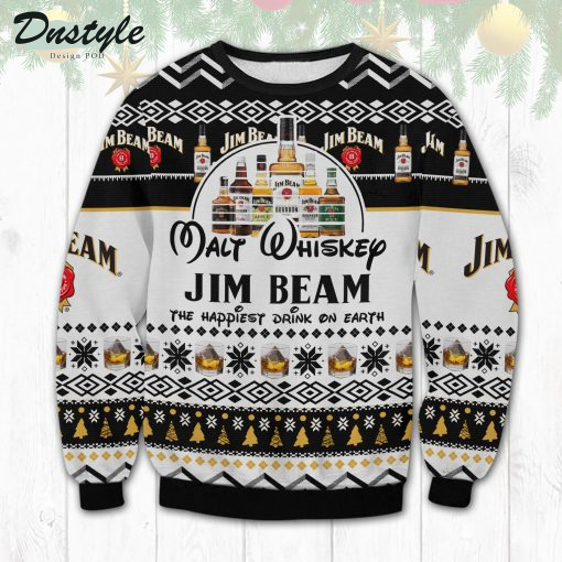 Walt Disney Jim Beam the happiness drink on earth ugly sweater