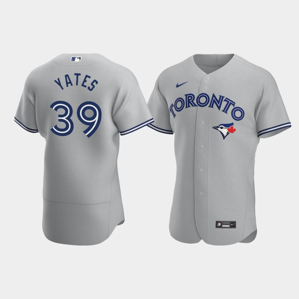 Kirby Yates #39 Toronto Blue Jays Gray Road Jersey MLB Jersey
