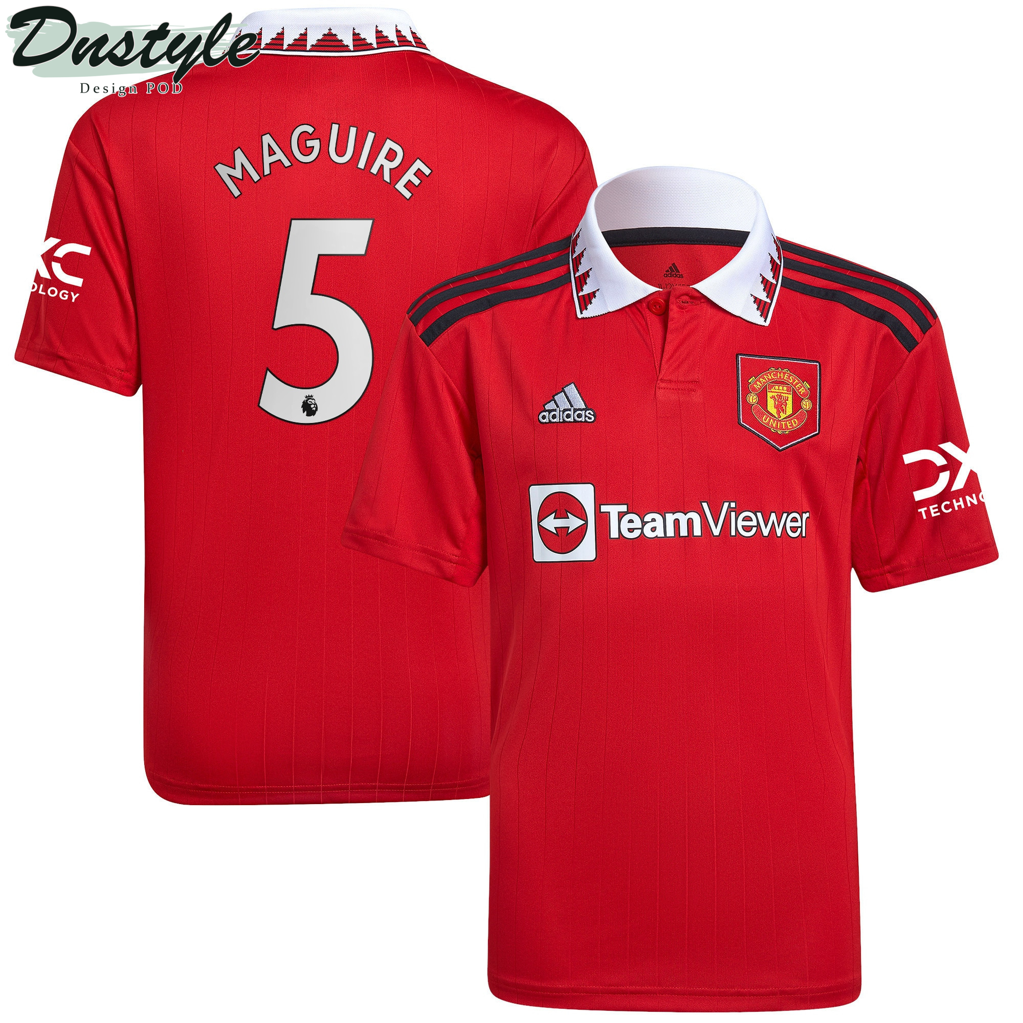 Harry Maguire #5 Manchester United Youth 2022/23 Home Player Jersey - Red