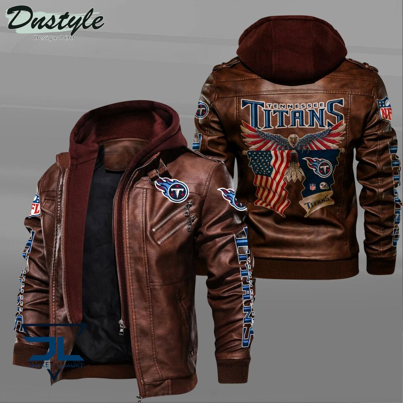 Tennessee Titans Eagles American Flag Leather Jacket