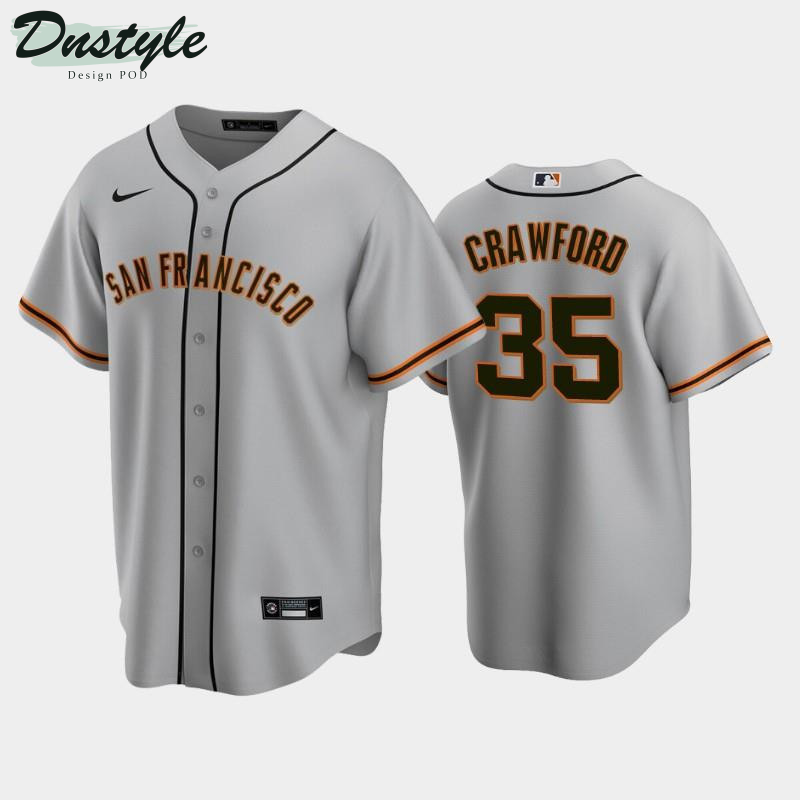 San Francisco Giants #35 Brandon Crawford Gray Road Jersey MLB Jersey