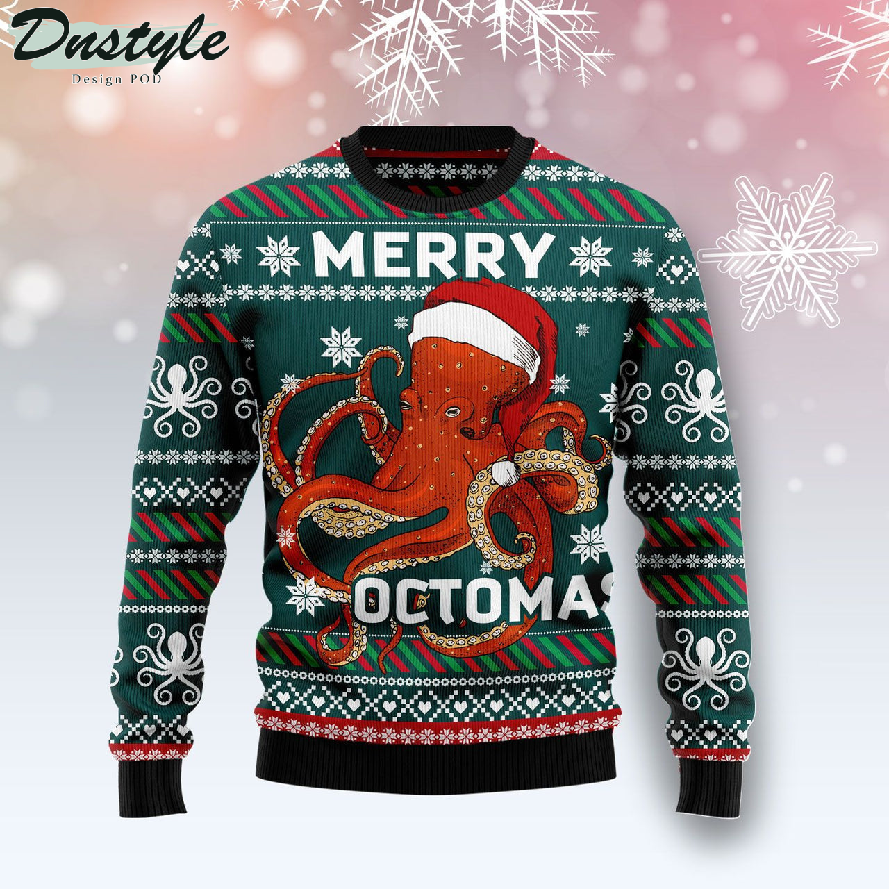Merry Octomas Ugly Christmas Sweater