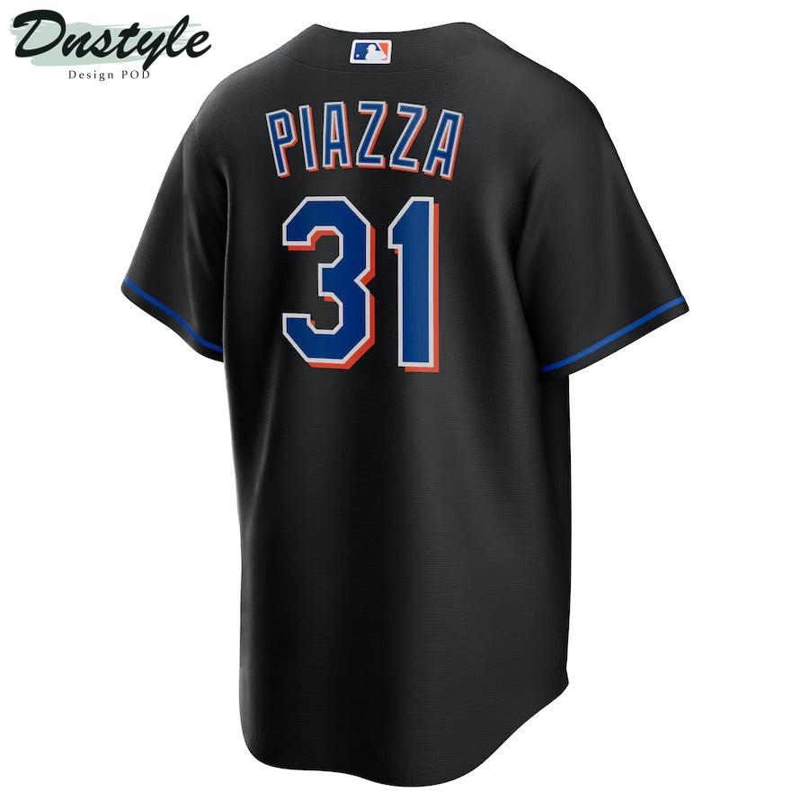 Men's New York Mets Mike Piazza Nike Black 2022 Alternate Replica Player Jersey