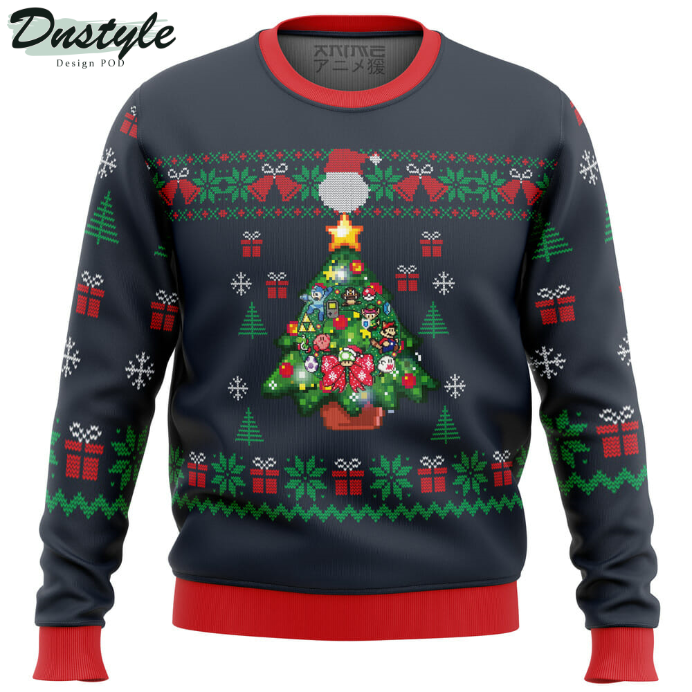 Nintendo Tree Ugly Christmas Sweater