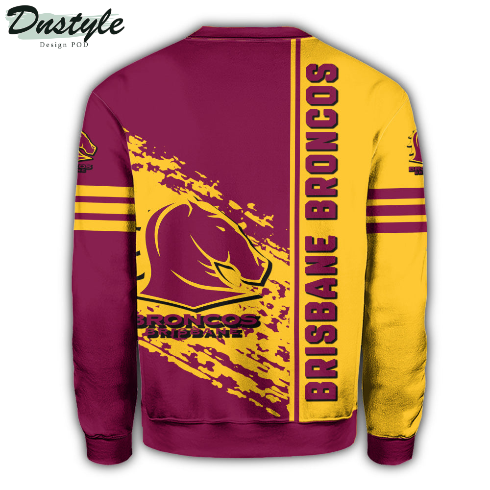 Brisbane Broncos NRL Quarter Style Sweatshirt