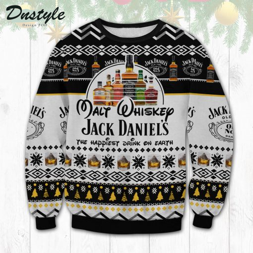 Walt Disney Jack Daniels the happiness drink on earth ugly sweater
