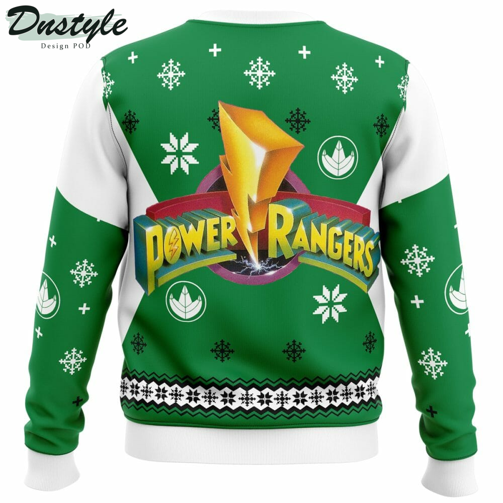 Mighty Morphin Power Rangers Green Ugly Christmas Sweater