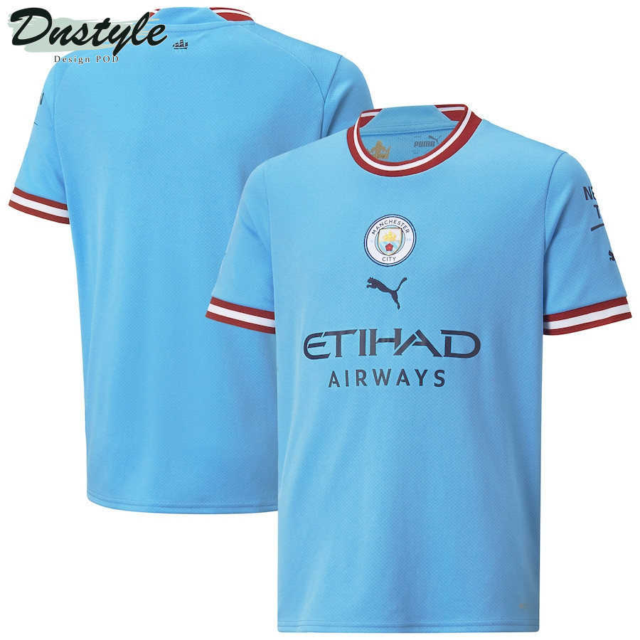 Manchester City Youth 2022/23 Home Player Jersey - Sky Blue