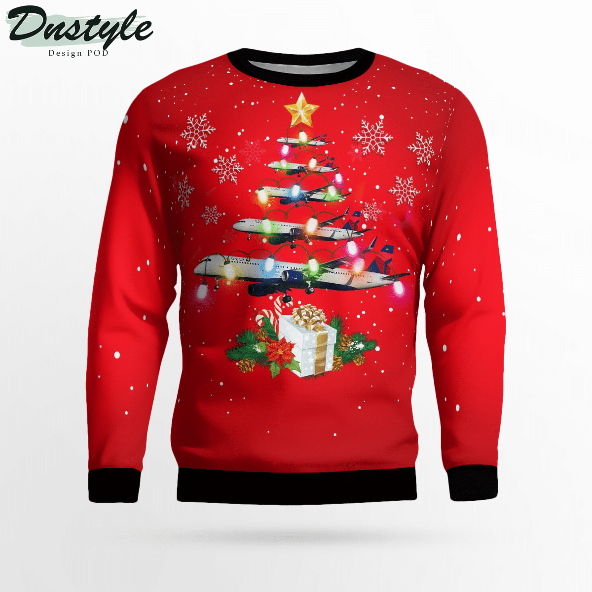 Delta Airlines Airbus A321-200 Ugly Christmas Sweater