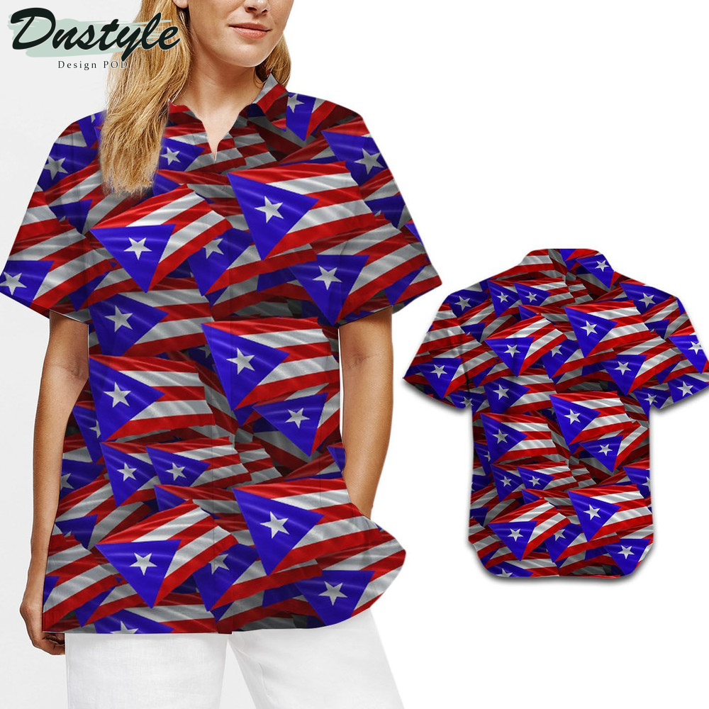 Puerto Rico Flags Hawaiian Shirt