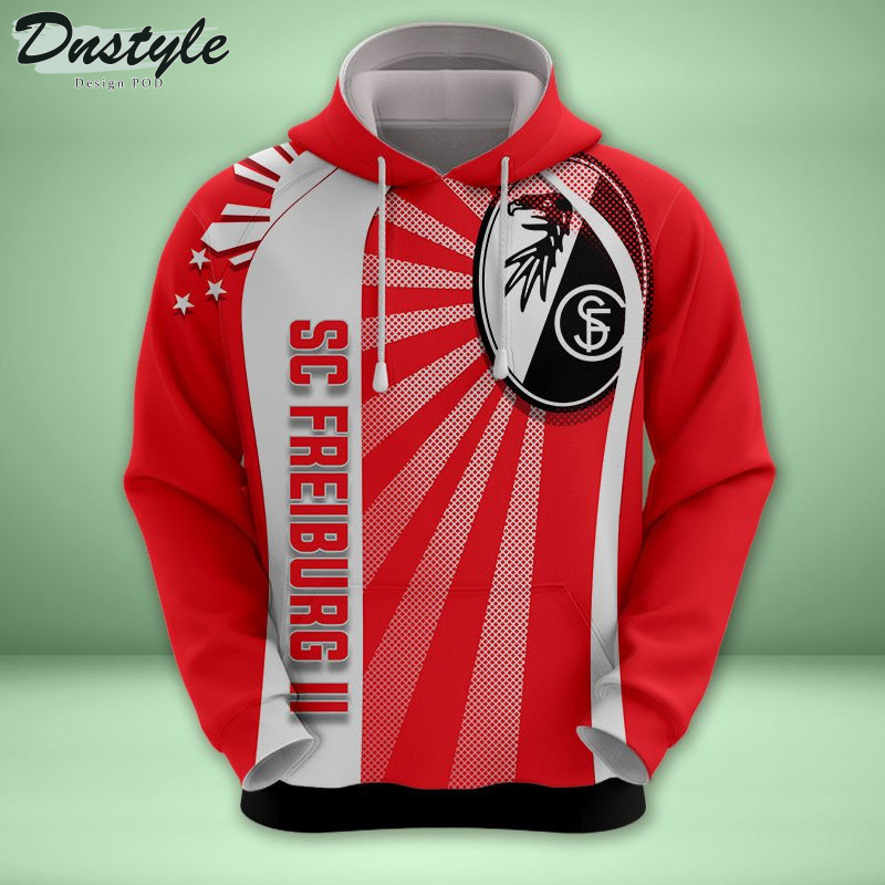 SC Freiburg II Allover bedrucktes Hoodie-T-Shirt