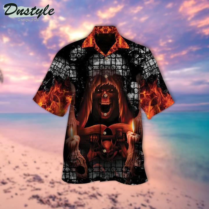 Fire Skull Halloween 2022 Hawaiian Shirt