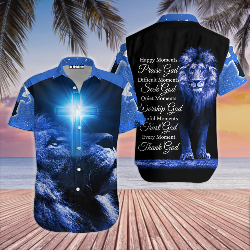 Christian Jesus Aloha Lion Hawaiian Shirt