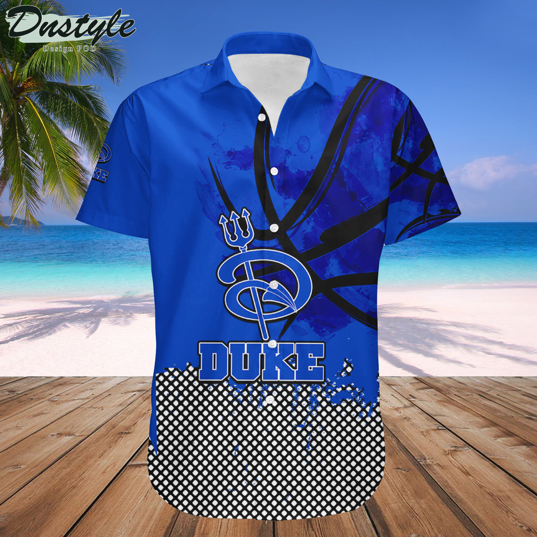 Duke Blue Devils Basketball Net Grunge Pattern Hawaii Shirt