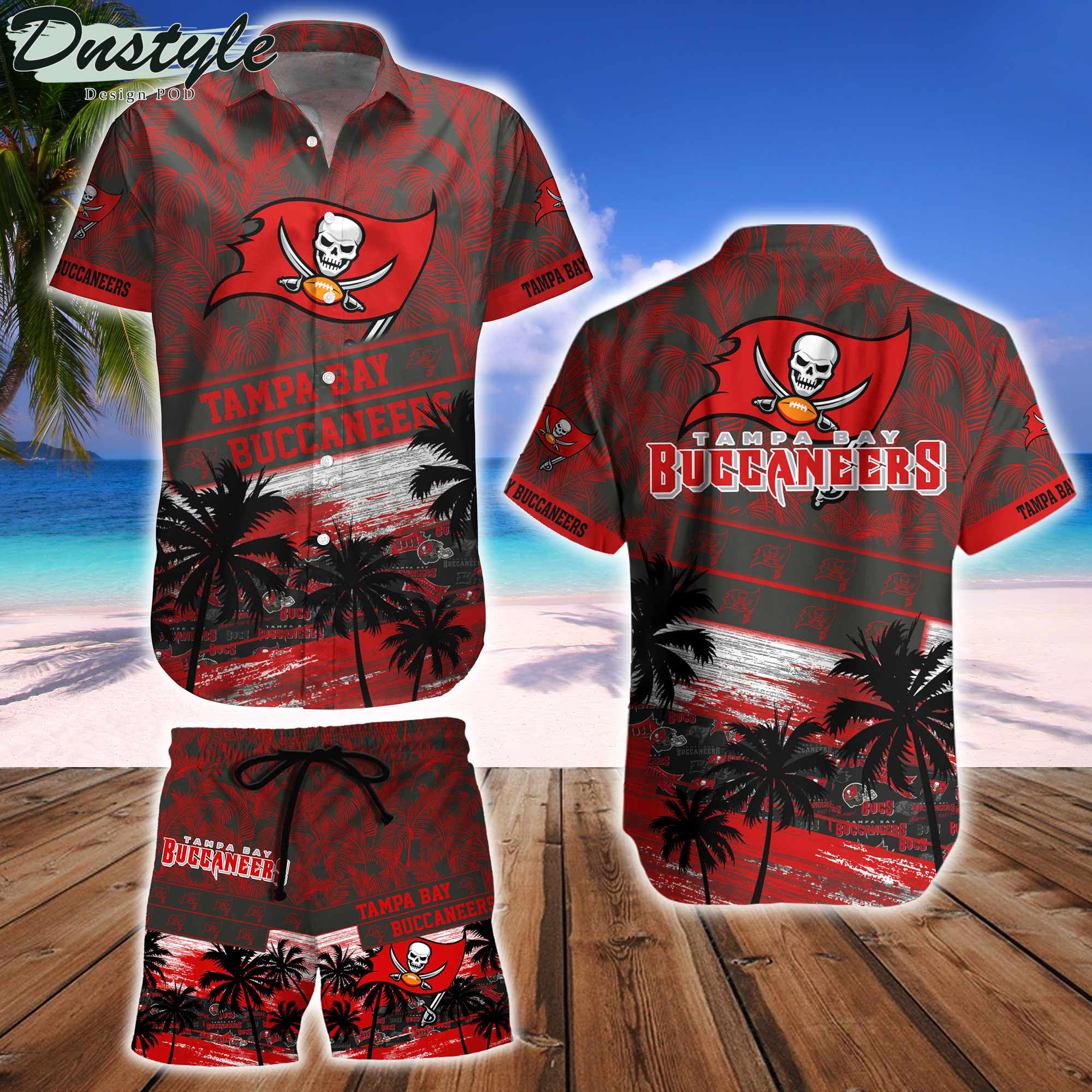 Tampa Bay Buccaneers Team NFL Hawaiian Shirt And Beach Short