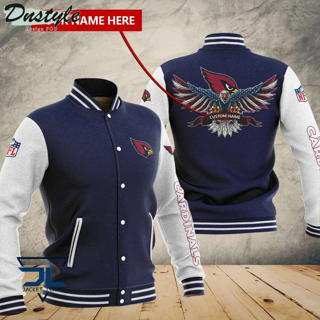 Arizona Cardinals Eagles Custom Name Baseball Jacket