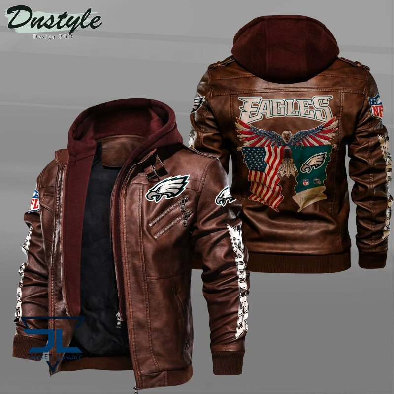 Philadelphia Eagles Eagles American Flag Leather Jacket