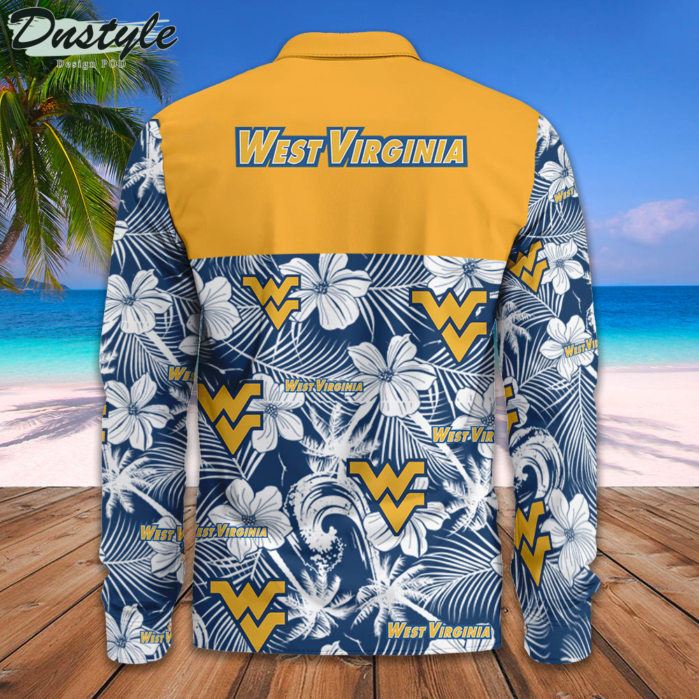 West Virginia Mountaineers Long Sleeve Button Down Shirt