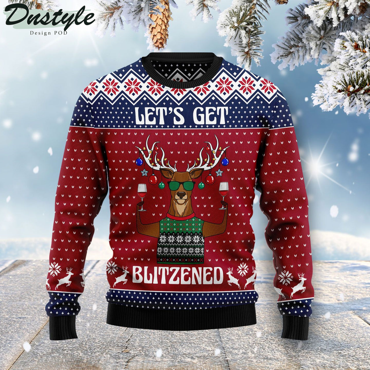 Lets Get Slouchy Ugly Christmas Sweater