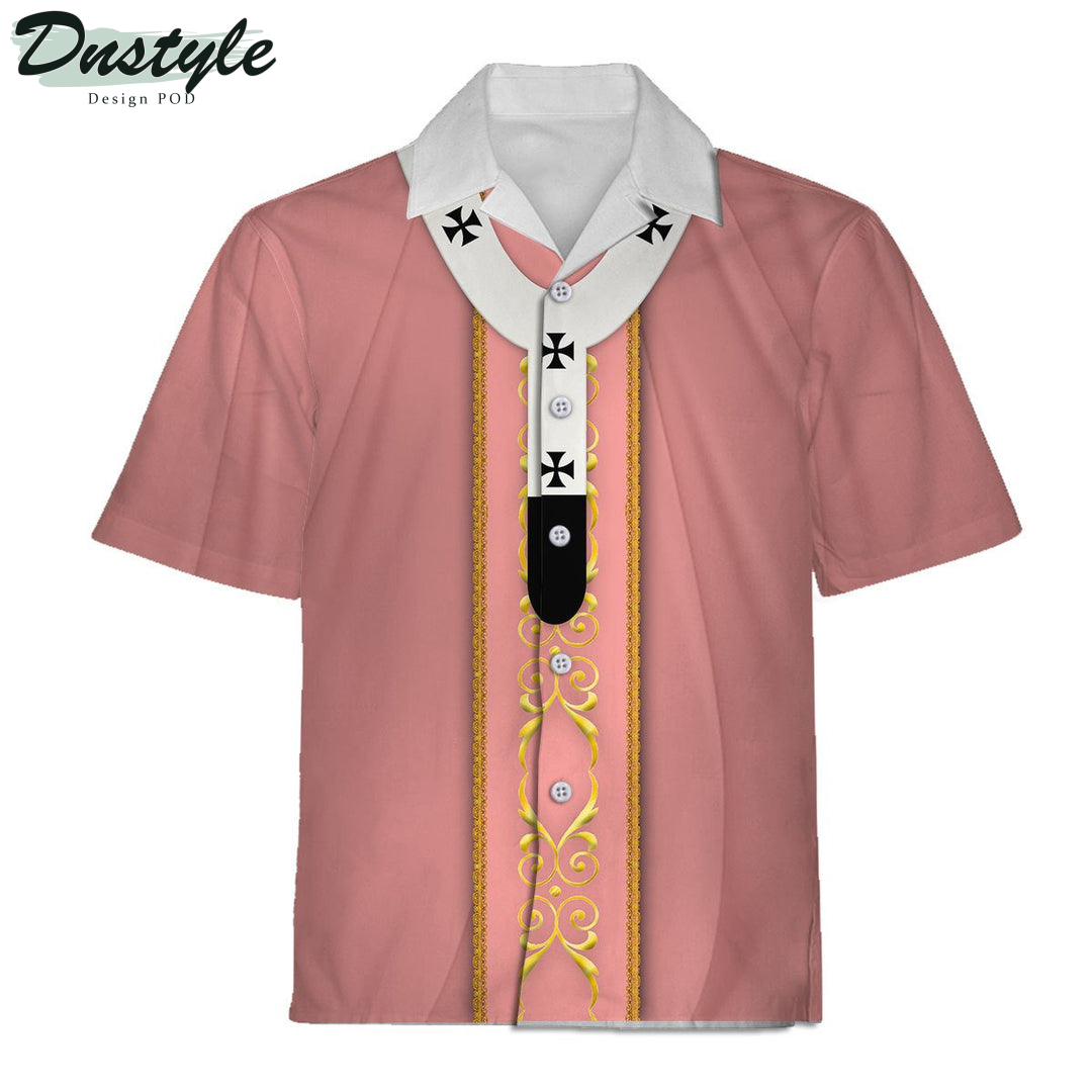Rose Liturgical Vestment Christian Religion Hawaiian Shirt And Short