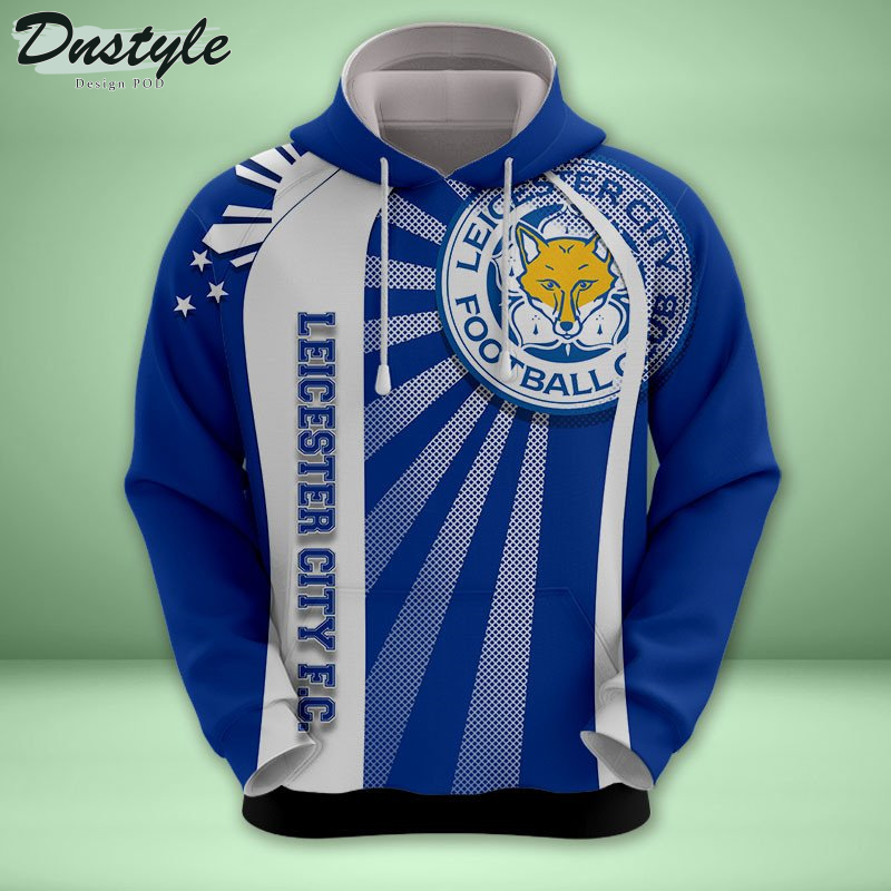Leicester City all over printed hoodie tshirt