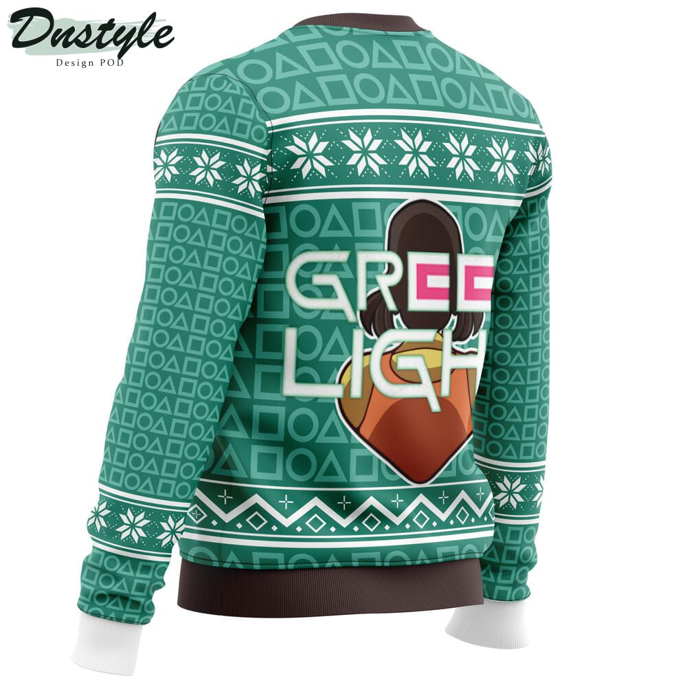 Squid Game Red Light Green Light Doll Ugly Christmas Sweater