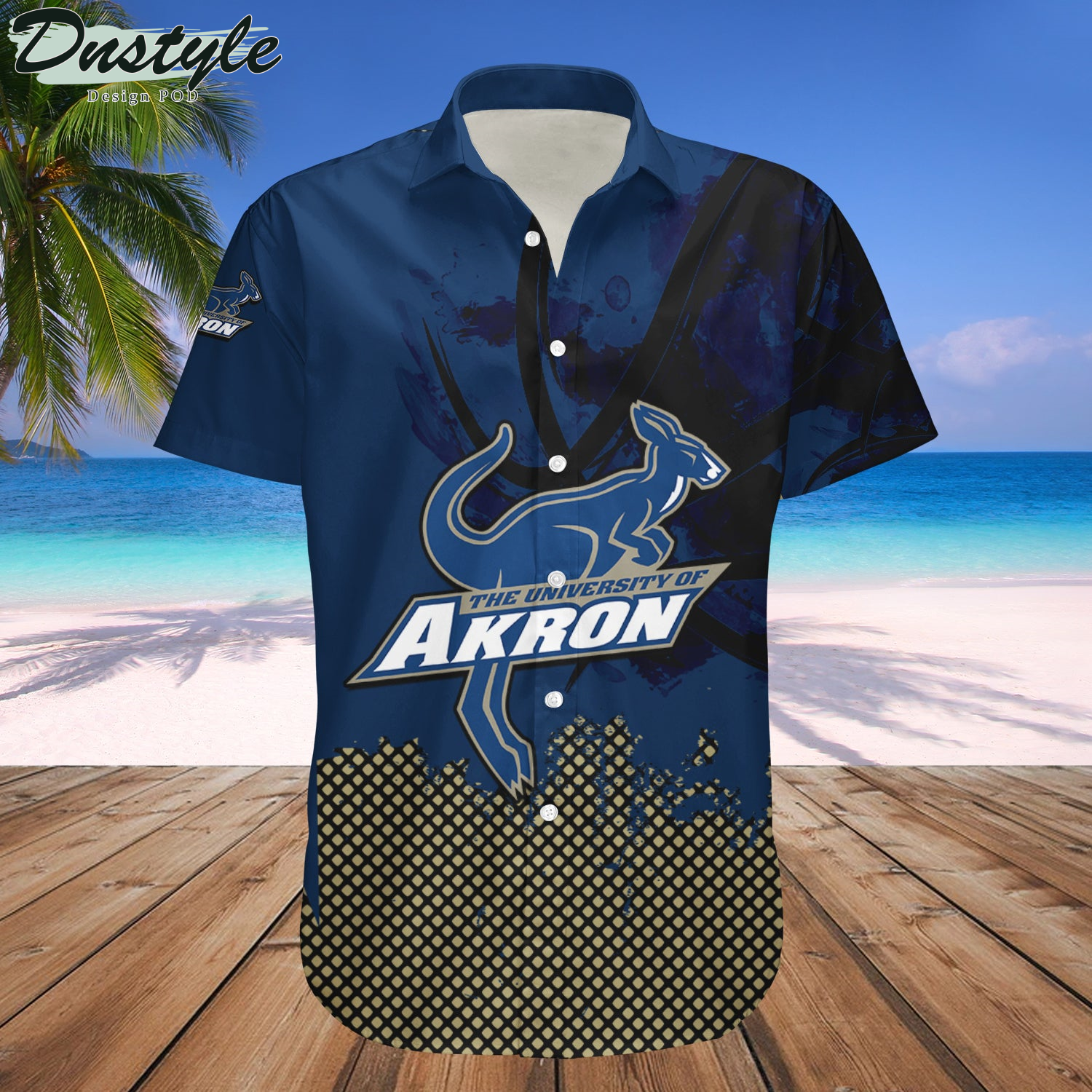 Akron Zips Basketball Net Grunge Pattern Hawaii Shirt