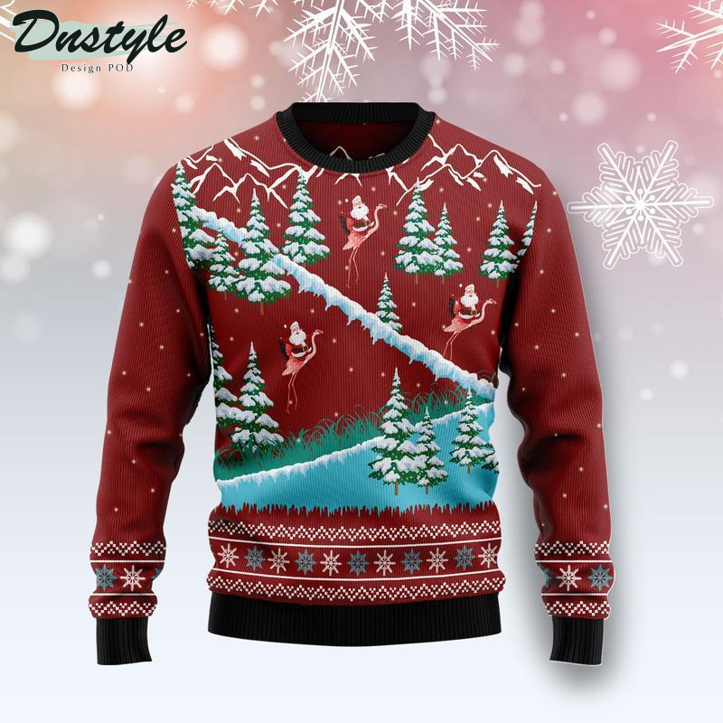 Beautiful Flamingo Xmas Ugly Christmas Sweater