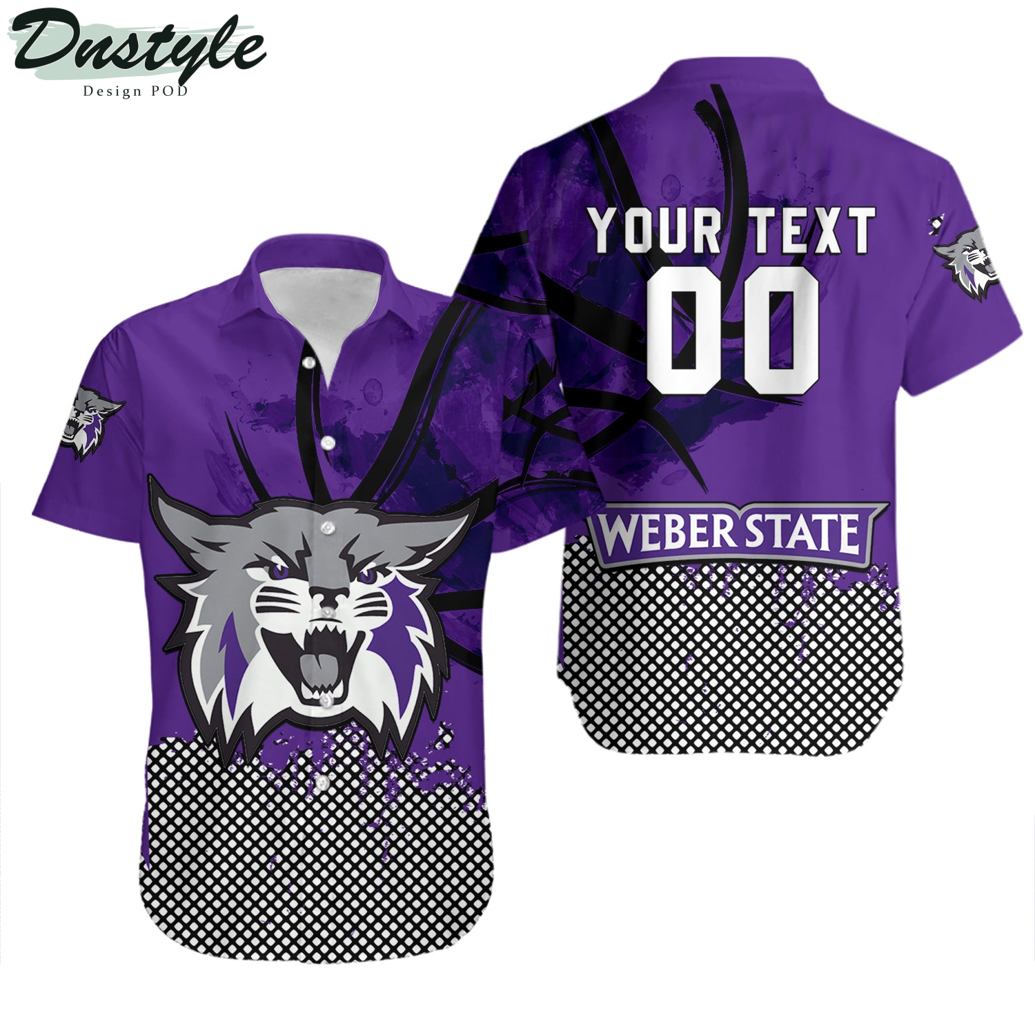 Weber State Wildcats Basketball Net Grunge Pattern Hawaii Shirt