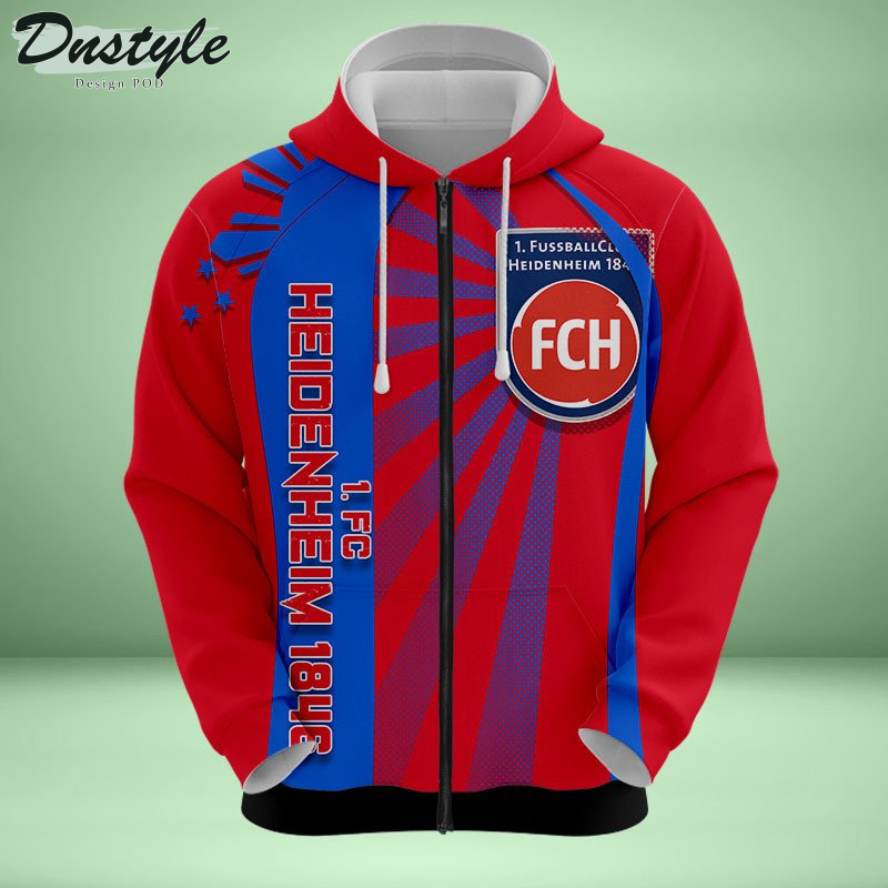 1. FC Heidenheim 1846 Allover bedrucktes Hoodie-T-Shirt