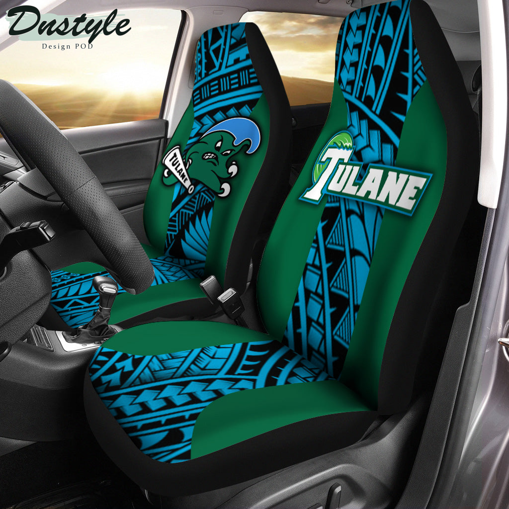 Tulane Green Wave Polynesian Car Seat Cover