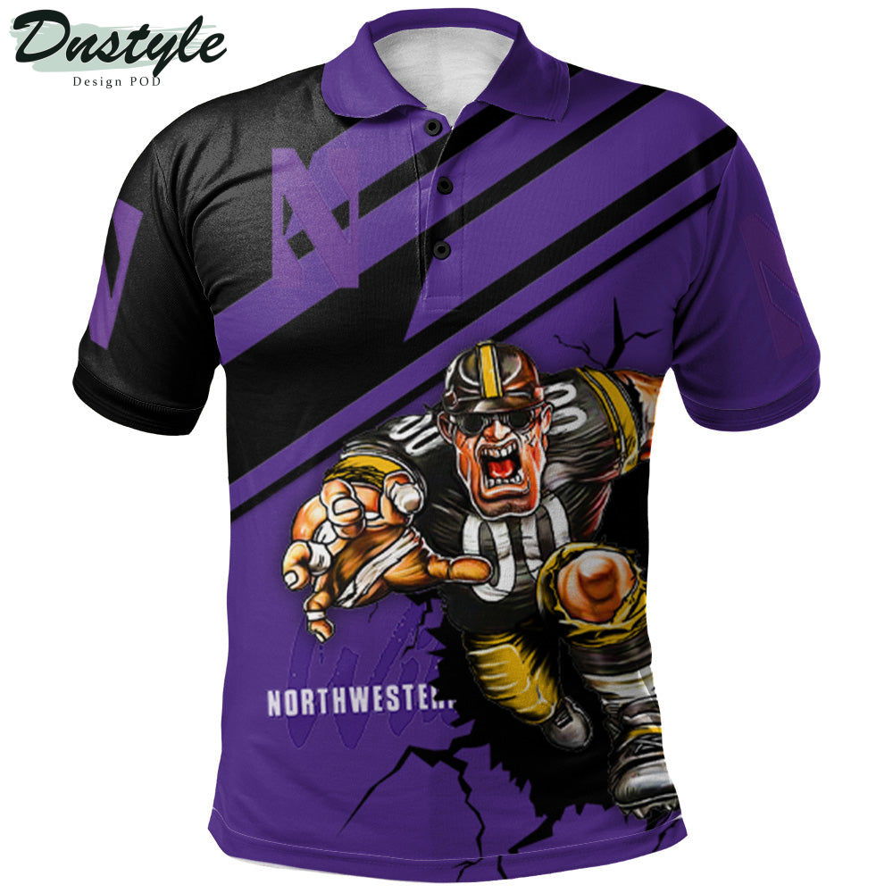 Northwestern Wildcats Mascot Polo Shirt
