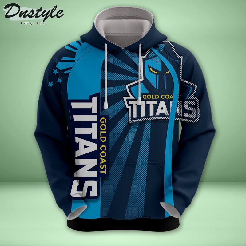 Gold Coast Titans all over printed hoodie t-shirt