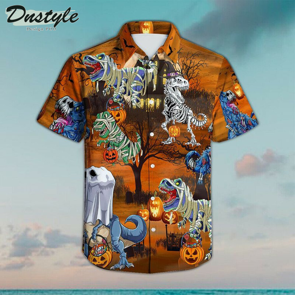 Scary Enough Dinosaur Halloween Hawaiian Shirt