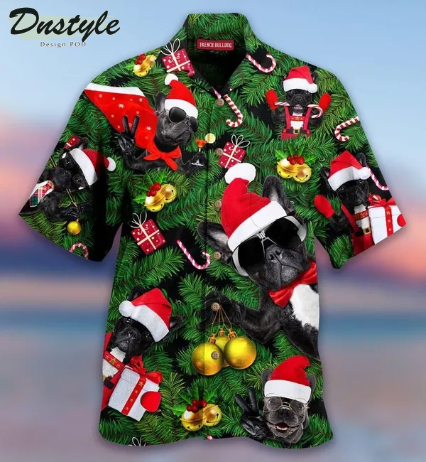 Cool Christmas French Bulldog Hawaiian Shirt
