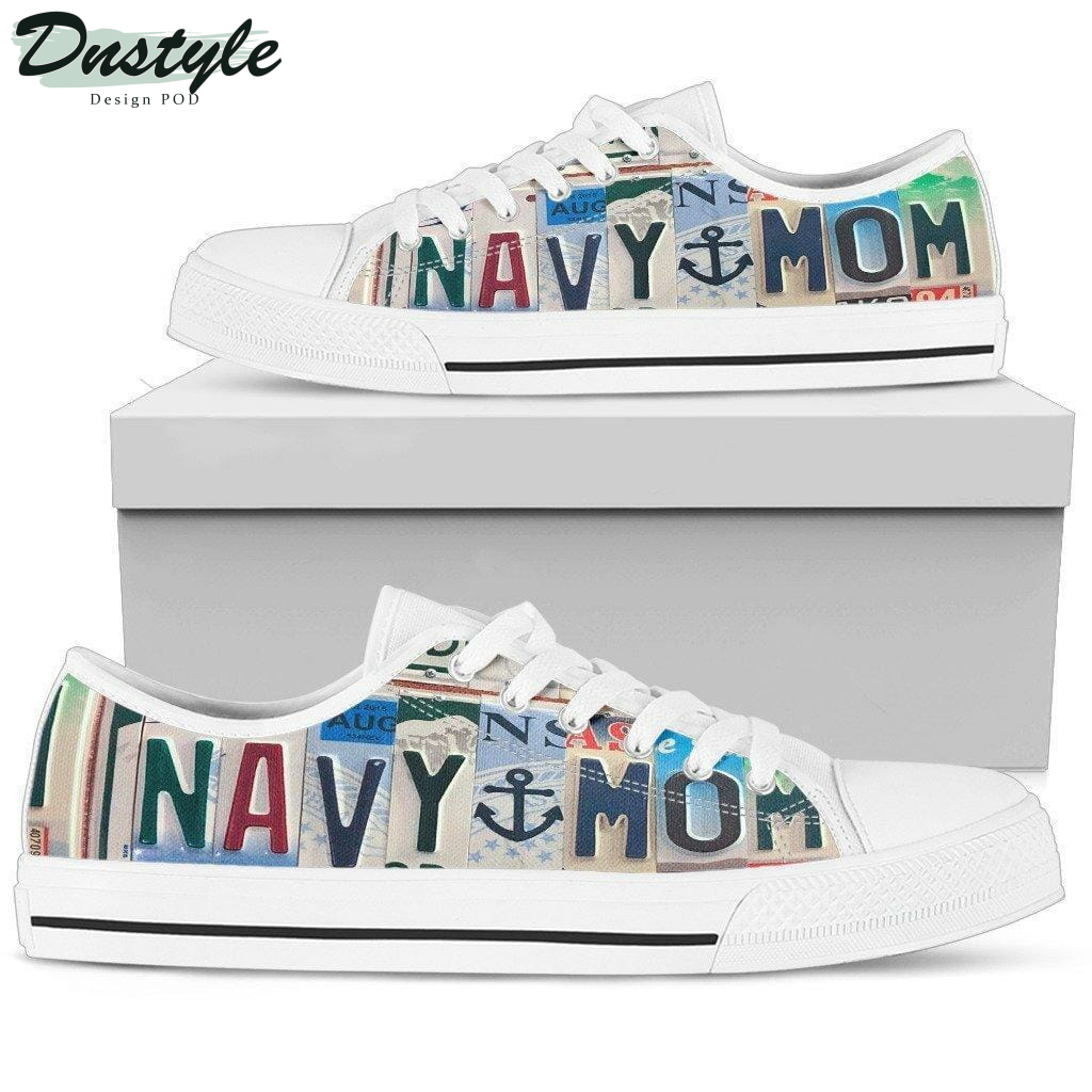 Navy Mom Low Top Shoes Sneakers