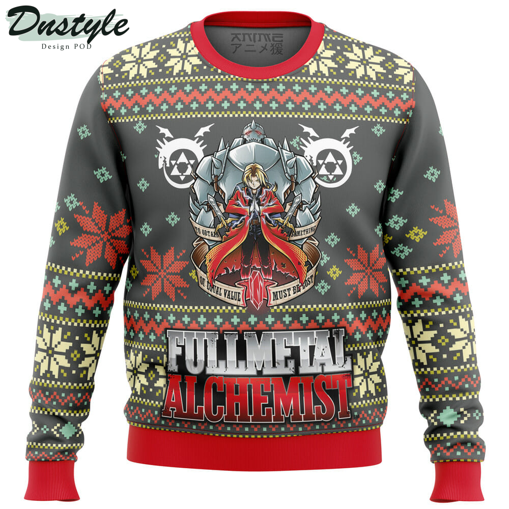 Fullmetal Alchemist Alt Ugly Christmas Sweater