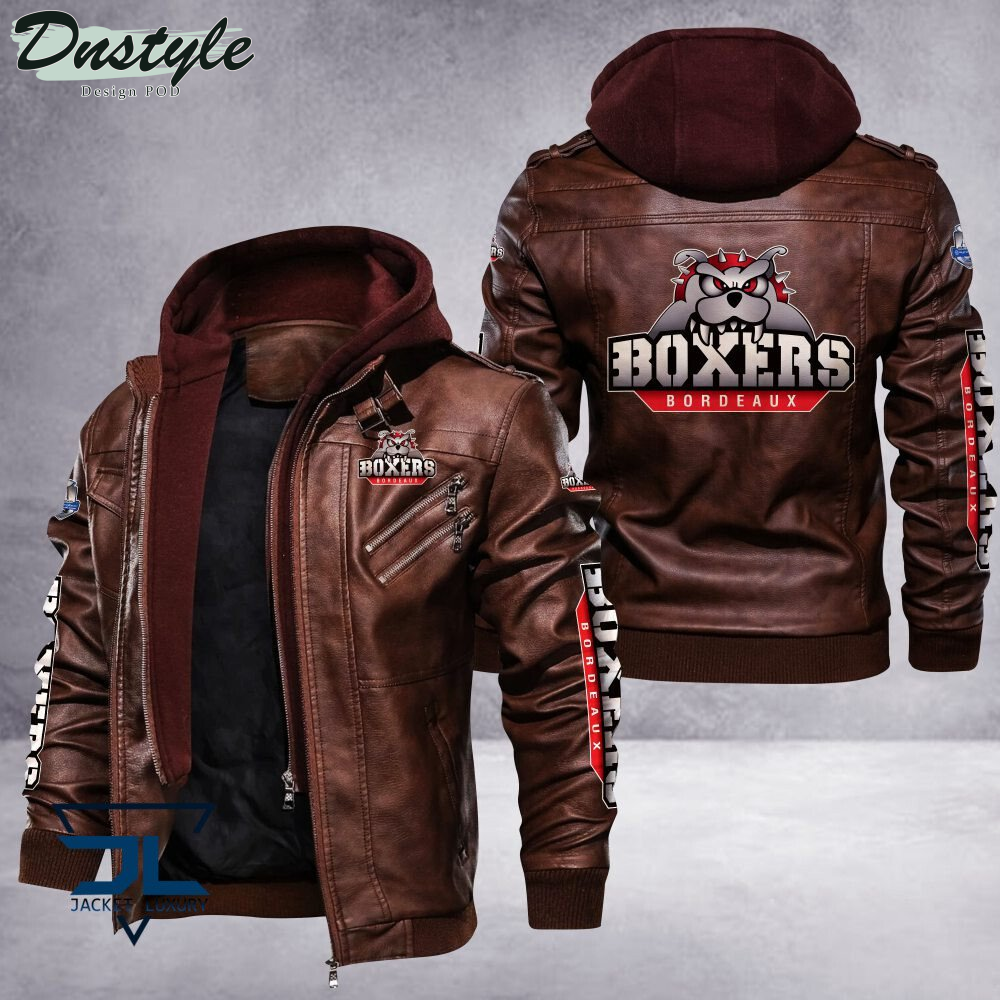 Boxers de Bordeaux leather jacket