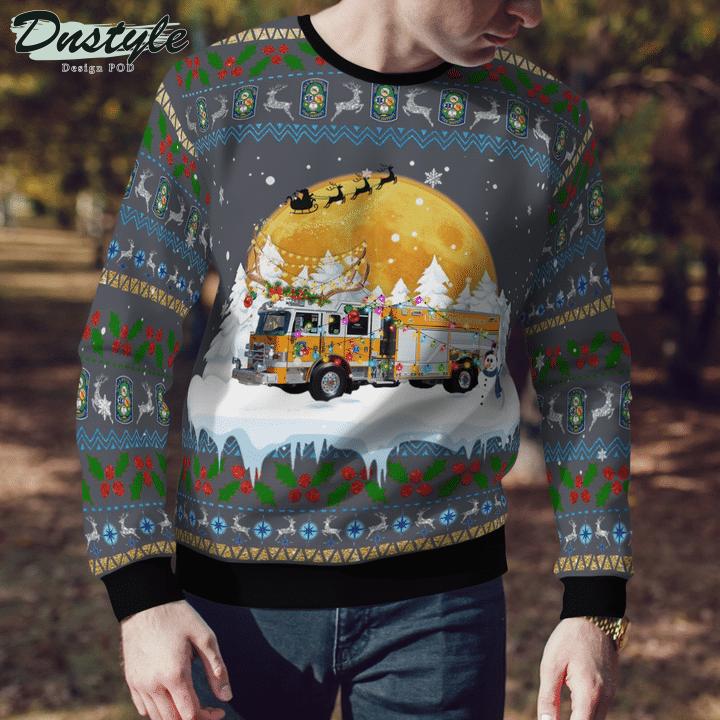 Lisle-Woodridge Fire District Ugly Merry Christmas Sweater