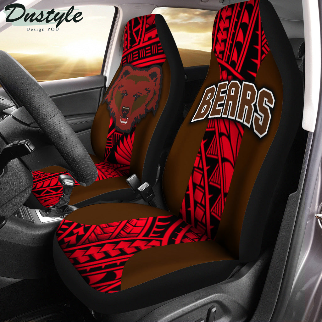 Brown Bears Polynesian Car Seat Cover