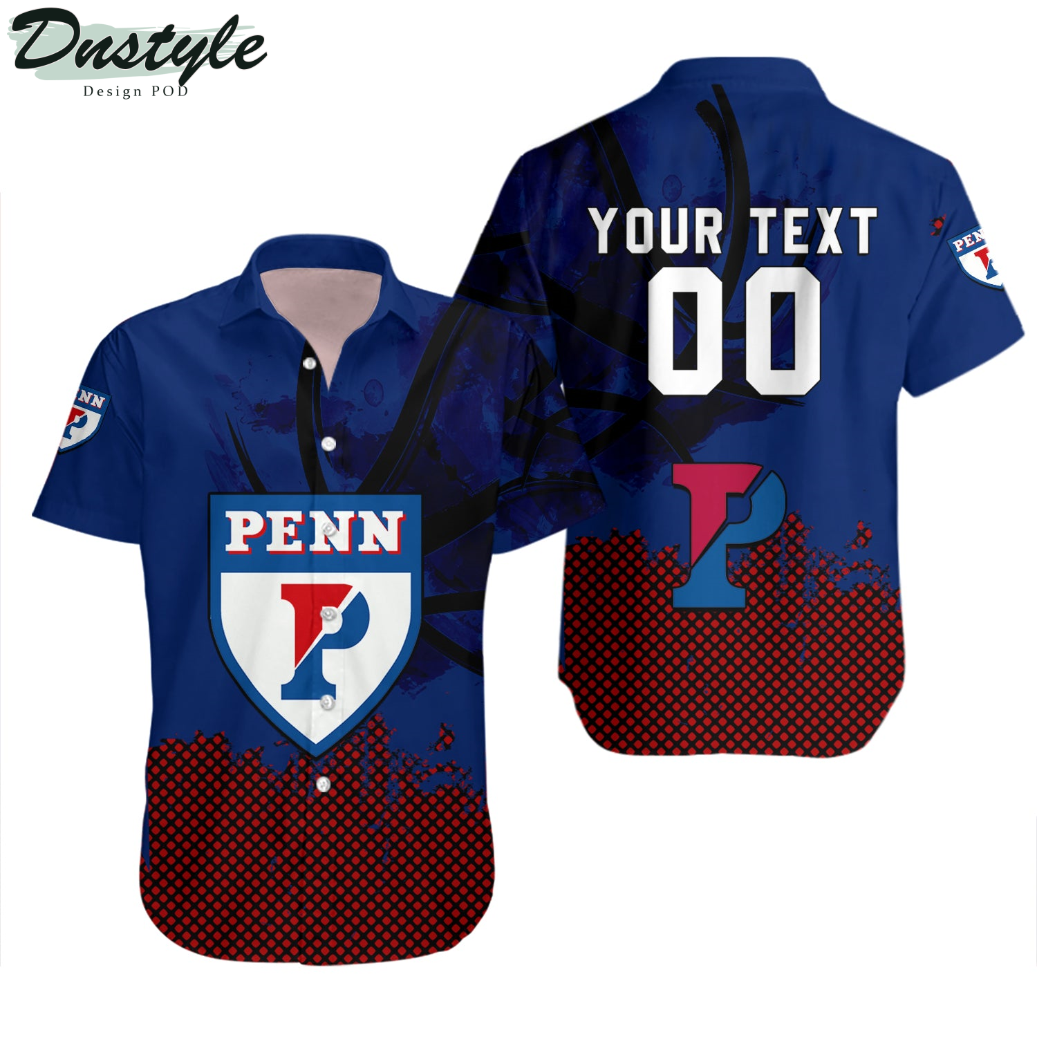 Penn Quakers Basketball Net Grunge Pattern Hawaii Shirt
