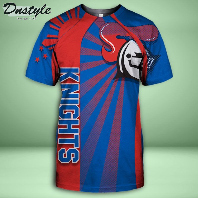 Newcastle Knights all over printed hoodie t-shirt