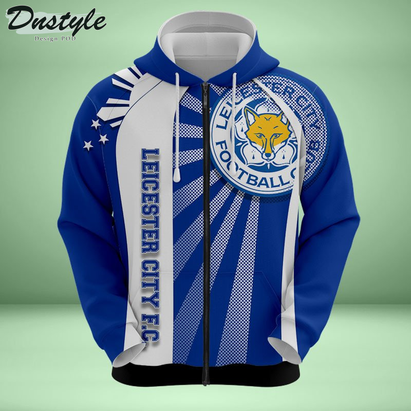 Leicester City all over printed hoodie tshirt
