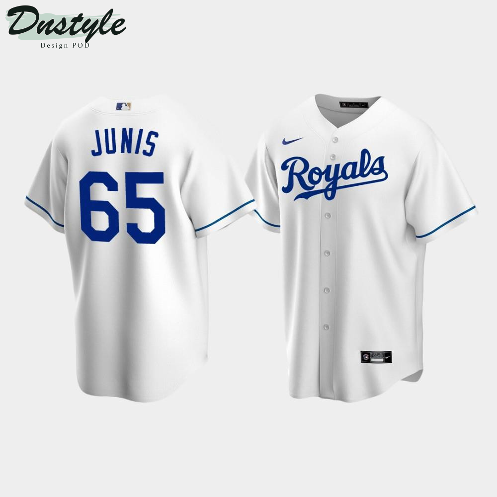Men’s Kansas City Royals #65 Jakob Junis White Home Jersey MLB Jersey