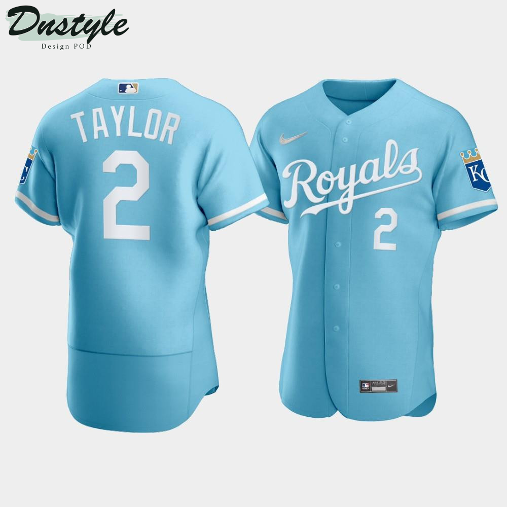 Men's Kansas City Royals Michael A. Taylor #2 2022 Powder Blue Jersey MLB Jersey