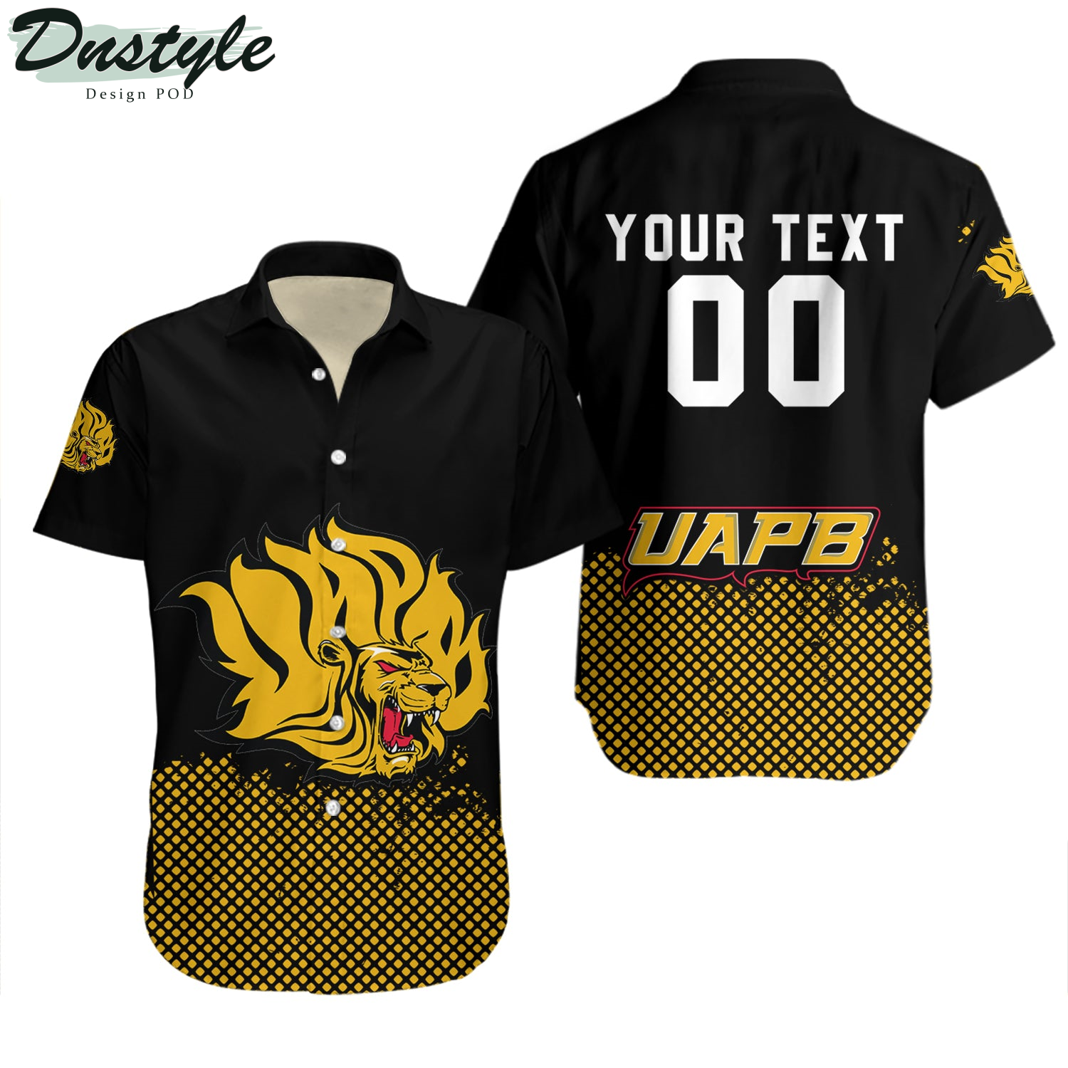 Arkansas-Pine Bluff Golden Lions Basketball Net Grunge Pattern Hawaii Shirt