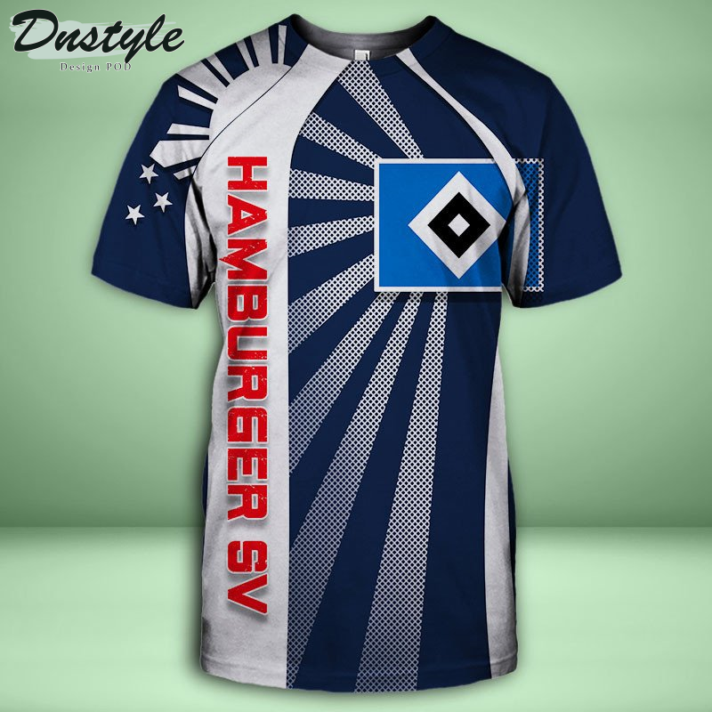 Hamburger SV Allover bedrucktes Hoodie-T-Shirt