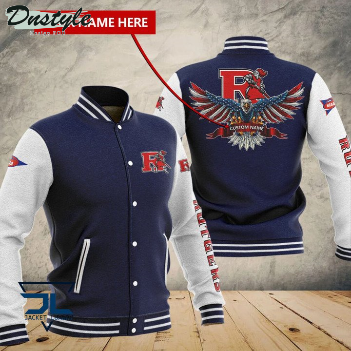 Rutgers Scarlet Knights Custom Name Baseball Jacket